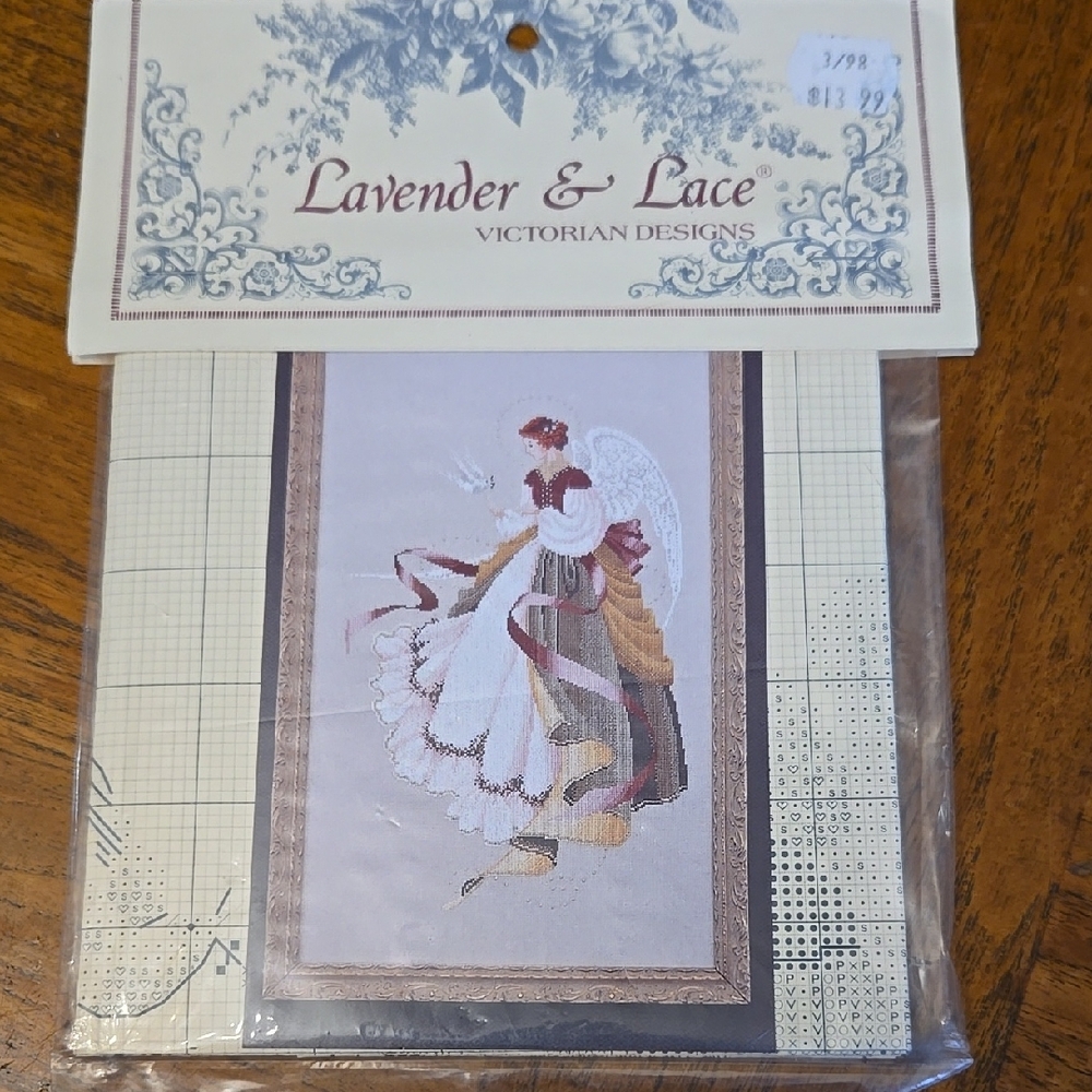 Lavender & Lace Victorian Angel Cross Stitch Kit
